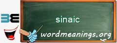 WordMeaning blackboard for sinaic